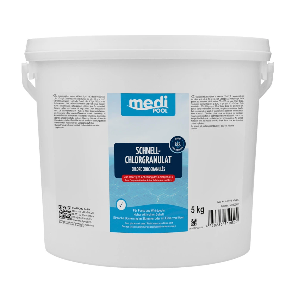 Schnell-Chlorgranulat 5 Kg Pool-Reinigung 3 Schnell-Chlorgranulat 5 Kg Pool-Reinigung