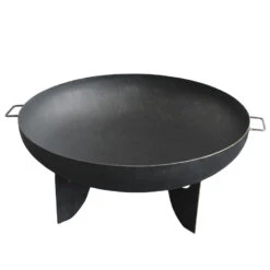 Feuerschale Ø 80 X 33 Cm 2 Griffe, Stahl - Terrassenfeuer