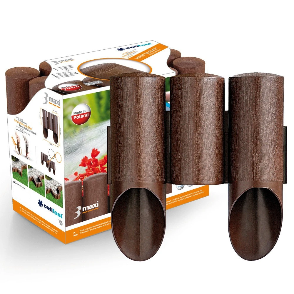 Cellfast Maxi Rasenkante Palisade 2,1 M Braun 3er 24,2 Cm 3 Cellfast Maxi Rasenkante Palisade 2,1 M Braun 3er 24,2 Cm