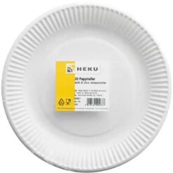 Pappteller Weiß, Ø 23 Cm, 20 Stück