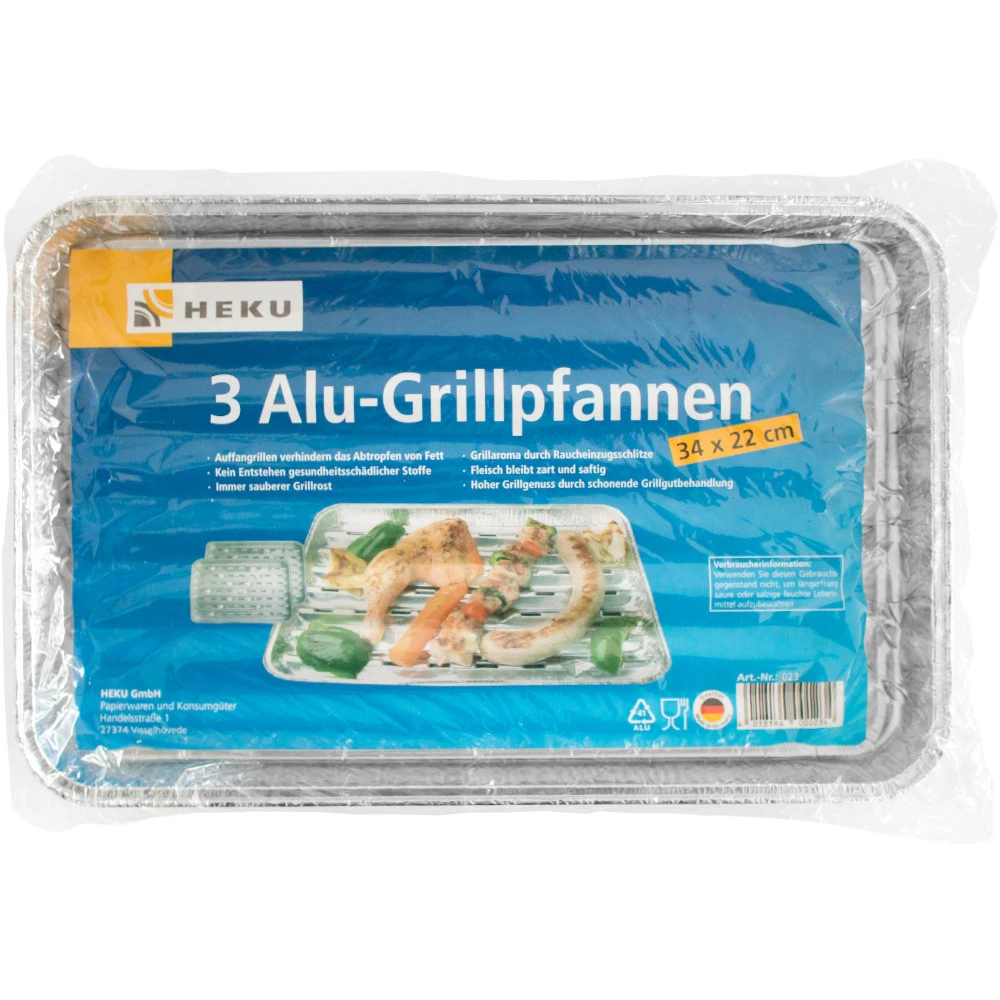Alu Grillpfanne Rechteckig 3 Alu Grillpfanne Rechteckig