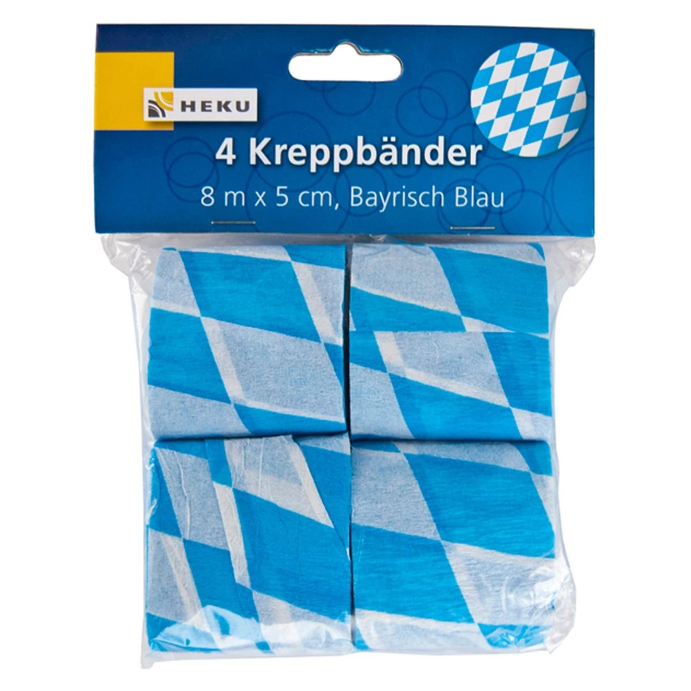 Kreppbänder Bayrisch Blau 4 Stück 3 Kreppbänder Bayrisch Blau 4 Stück