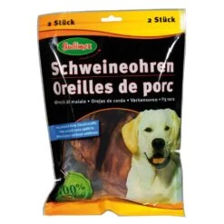 Schweineohren 2Stk Getrocknet Hundefutter Hundesnack Leckerli