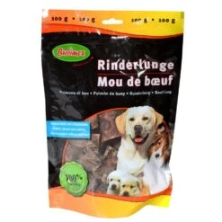 Rinderlunge Getrocknet 100g Hundefutter Hundesnack Leckerli