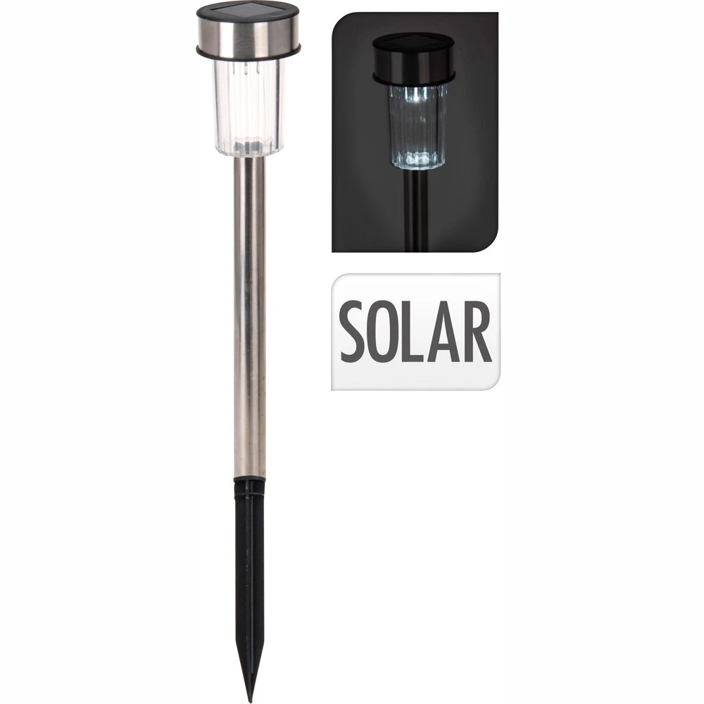 LED Garten Solarleuchte 33 X 4,6 Cm Mit Bodenspieß 3 LED Garten Solarleuchte 33 X 4,6 Cm Mit Bodenspieß