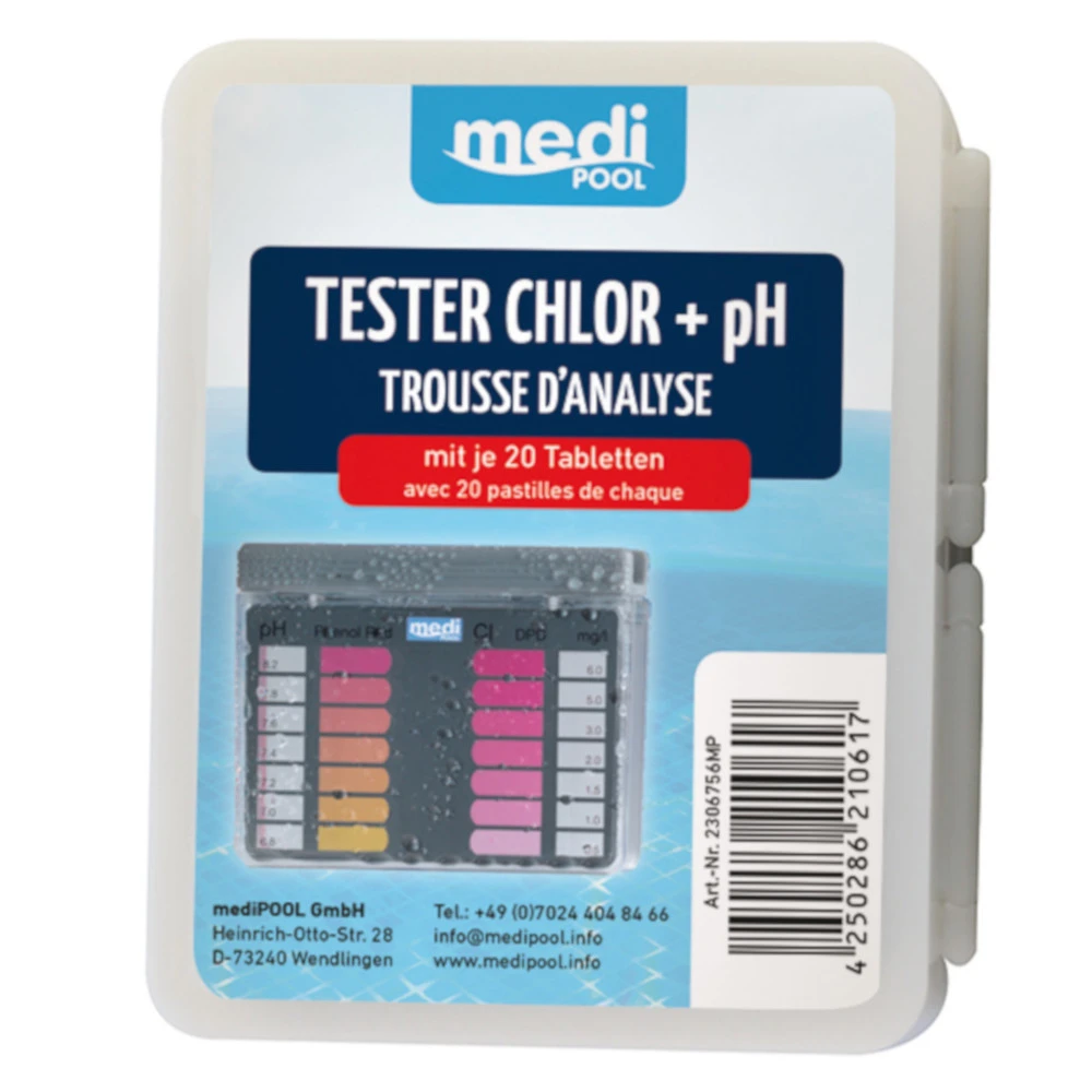 Pooltester Für Chlor Und PH-Wert Mit Tabletten 3 Pooltester Für Chlor Und PH-Wert Mit Tabletten