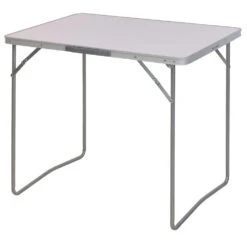 Campingtisch Klappbar In Weiß Mit Gestell Und MDF Platte