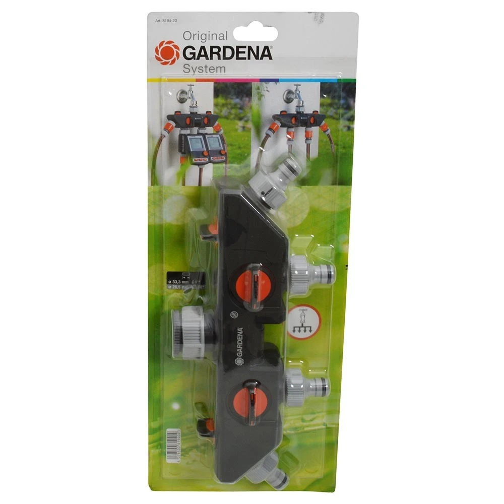 Gardena 4-Wege-Verteiler G1“- 3/4“ 3 Gardena 4-Wege-Verteiler G1“- 3/4“