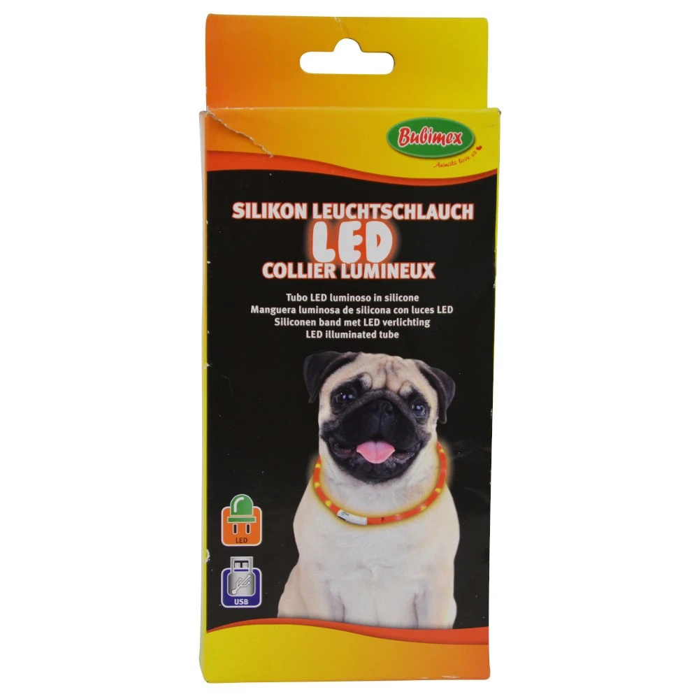 LED Leuchtschlauch Hundehalsband Silikon Schwarz Kürzbar 4 LED Leuchtschlauch Hundehalsband Silikon Schwarz Kürzbar – Bild 2