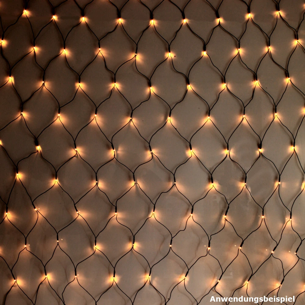 LED-Lichternetz 2 X 1 M Mit 160 LEDs Warmweiß 4 LED-Lichternetz 2 X 1 M Mit 160 LEDs Warmweiß – Bild 2