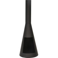 Terrassen-Kamin, 30x30x100 Cm In Schwarz