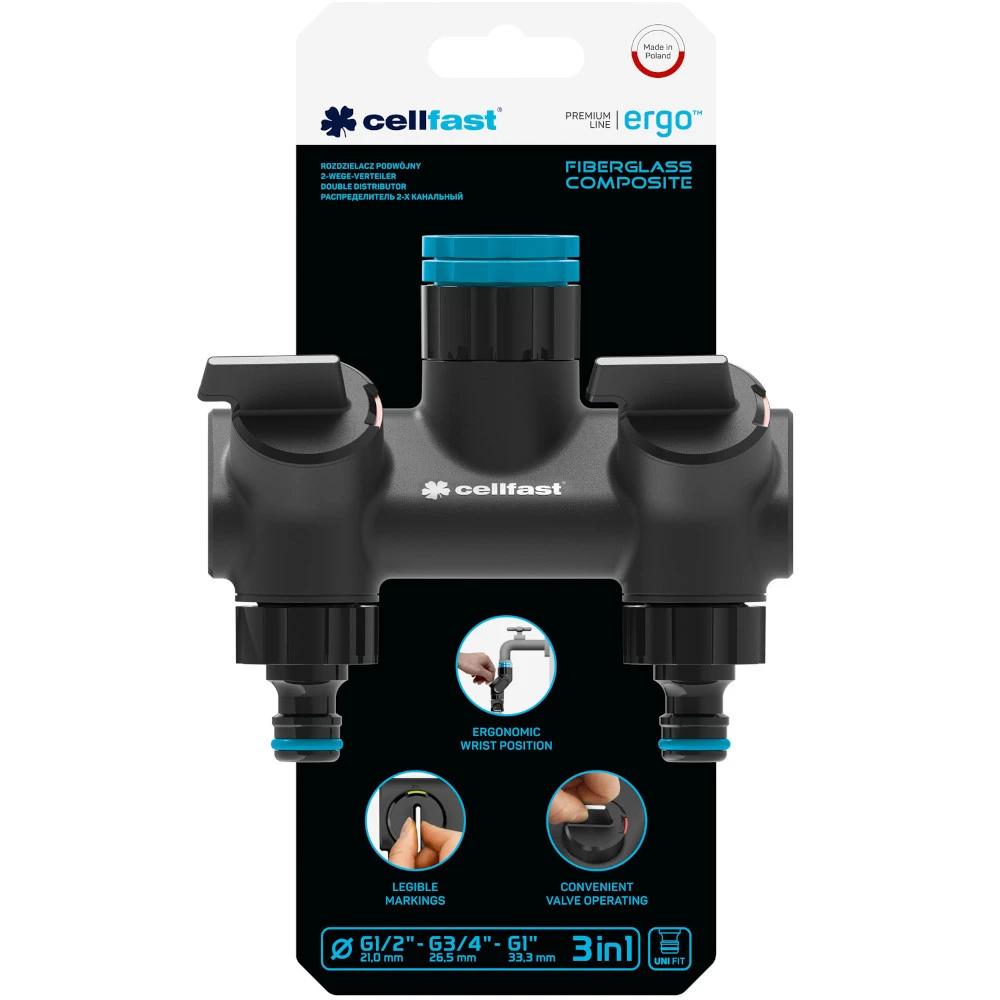 Cellfast 2-Wege Verteiler ERGO™ 4 Cellfast 2-Wege Verteiler ERGO™ – Bild 2