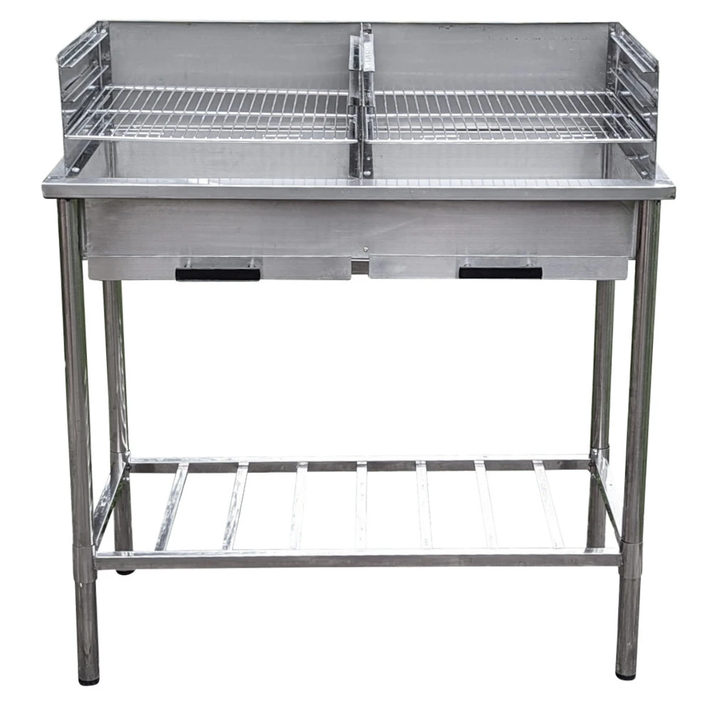 Country Life Doppel-Grilltisch Aus Edelstahl 18/10 3 Country Life Doppel-Grilltisch Aus Edelstahl 18/10