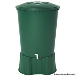 Regentonne Rund Mit 310 Liter Fassungsvermögen In Grün, Inklusive Deckel Und Auslaufhahn -Prosper Garten Geschaft 2QIyKVPFpP6miP5 1280x1280