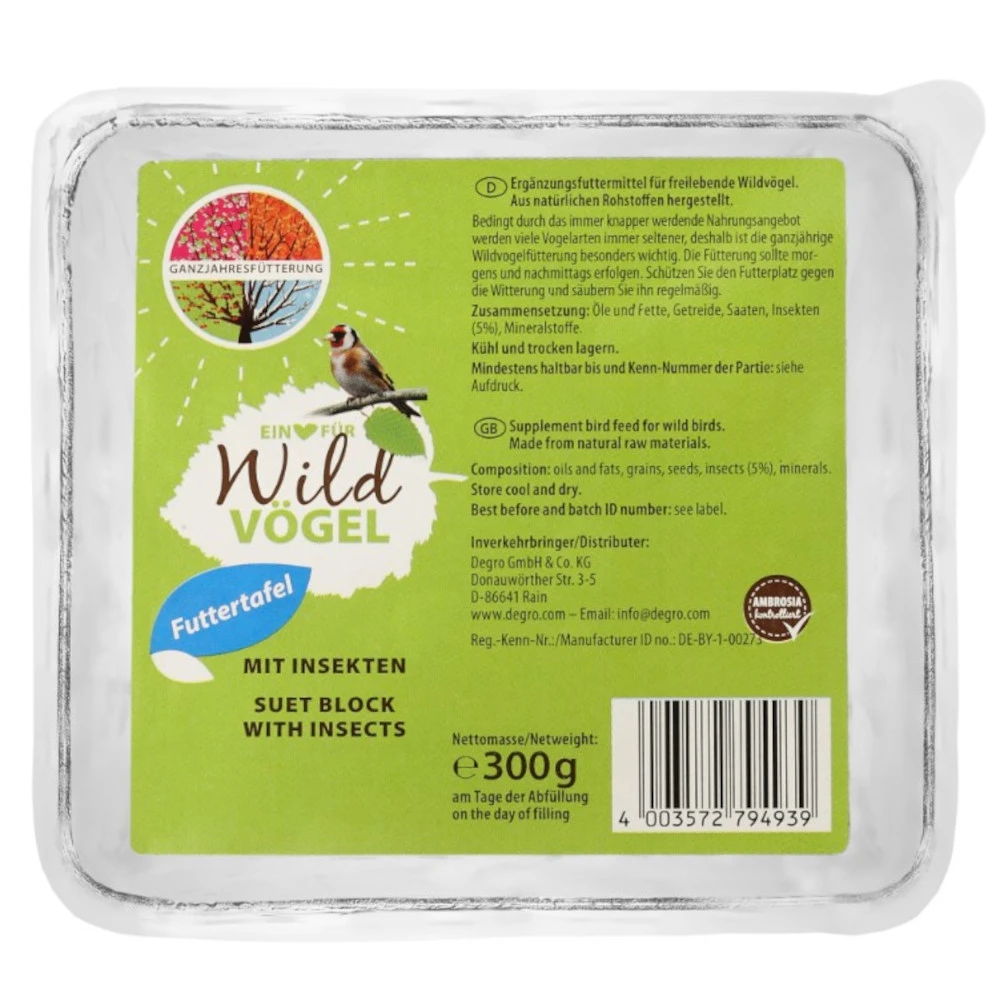 Vogelfutter Buffet Mit Insekten 300 G 3 Vogelfutter Buffet Mit Insekten 300 G