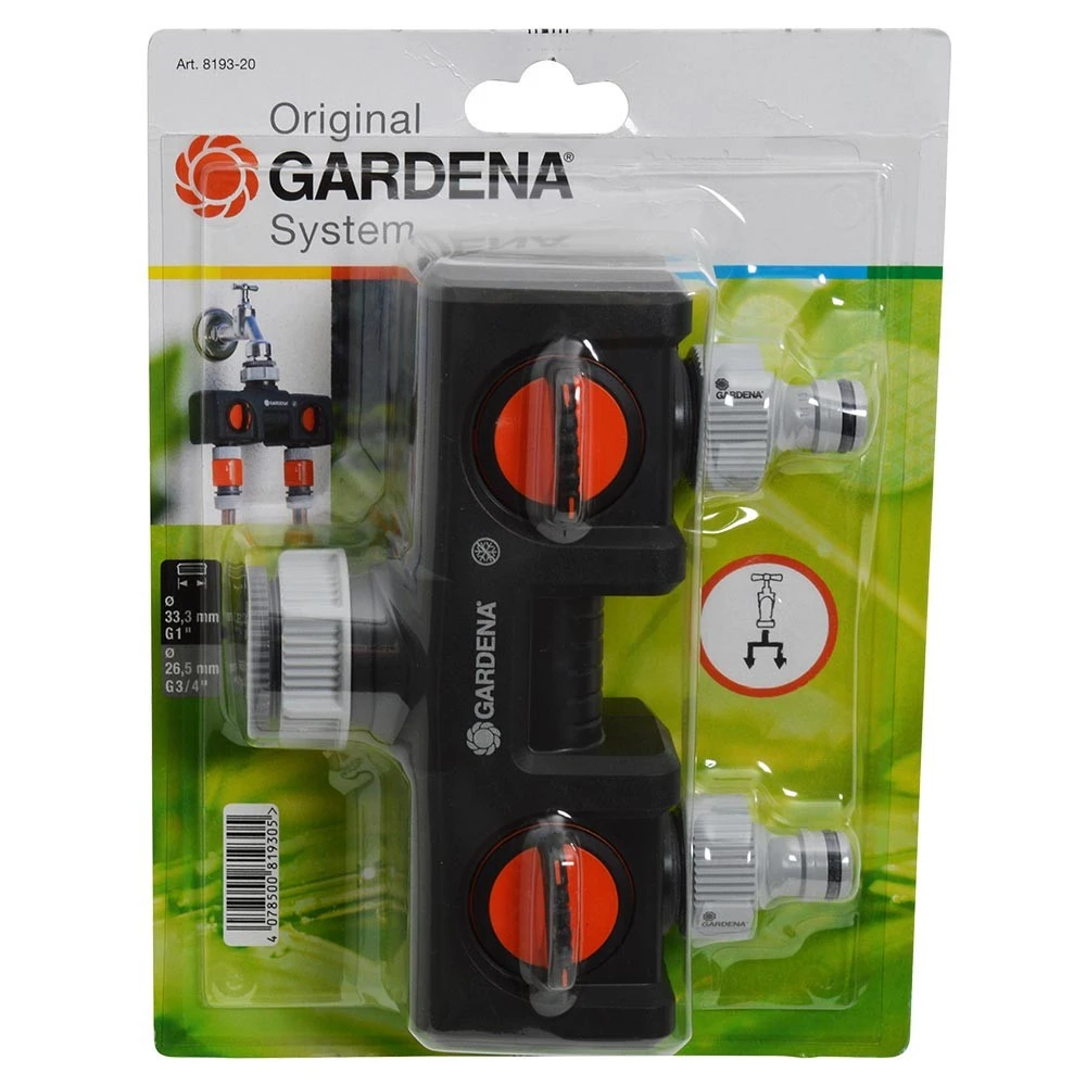 Gardena 2-Wege-Verteiler Mit G1-Gewinde 3 Gardena 2-Wege-Verteiler Mit G1-Gewinde