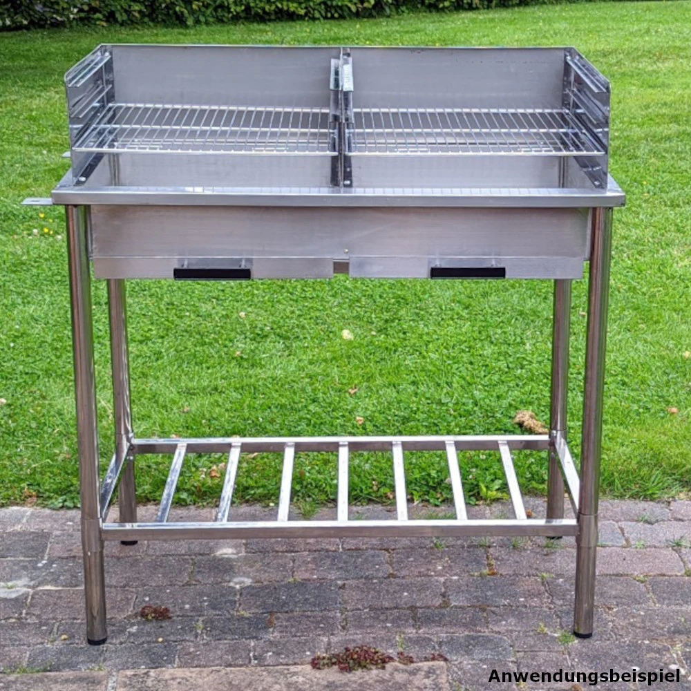 Country Life Doppel-Grilltisch Aus Edelstahl 18/10 5 Country Life Doppel-Grilltisch Aus Edelstahl 18/10 – Bild 3
