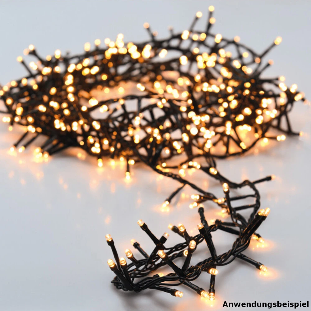 Cluster LED-Lichterkette 17 M Mit 700 LEDs Und 8 Funktionen 6 Cluster LED-Lichterkette 17 M Mit 700 LEDs Und 8 Funktionen – Bild 4