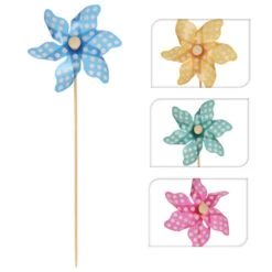 Windrad 8,50 X 24 Cm In Verschiedenen Farben Mit Holzstab