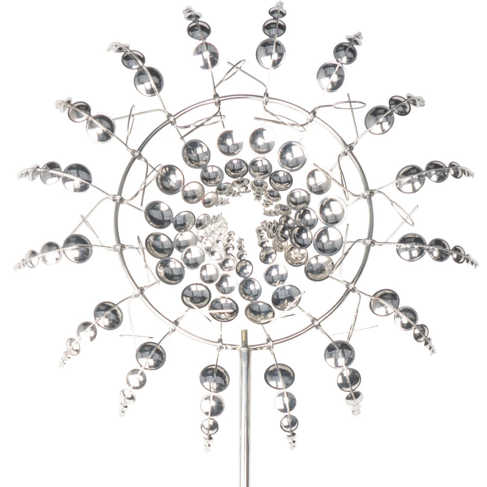 Windmühle Aus Metall Ø31 Cm Silber 3 Windmühle Aus Metall Ø31 Cm Silber