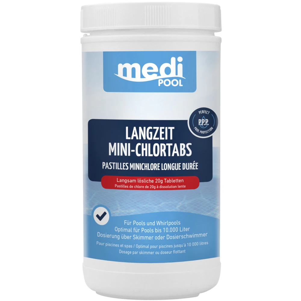 MediPOOL Langzeit-Minichlor Tabs 1 Kg, Zur Dauerdesinfektion 3 MediPOOL Langzeit-Minichlor Tabs 1 Kg, Zur Dauerdesinfektion