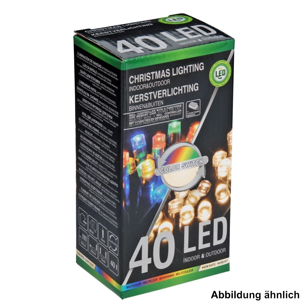 LED-Lichterkette Bunt Oder Warmweiß Mit 80 LEDs Mit 8 Lichtfunktionen, Innen- Und Außenbereich 5 LED-Lichterkette Bunt Oder Warmweiß Mit 80 LEDs Mit 8 Lichtfunktionen, Innen- Und Außenbereich – Bild 3