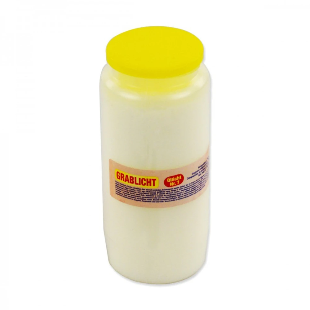 Grablicht Ø 6,7 X 14,5 Cm 300 G Kunststoff In Weiß, Öllicht Nr.7 3 Grablicht Ø 6,7 X 14,5 Cm 300 G Kunststoff In Weiß, Öllicht Nr.7