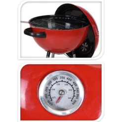 Kugelgrill Fahrbar Aus Edelstahl In Rot Mit Grillrost -Prosper Garten Geschaft 2QYQx35anM55Vo9 1280x1280