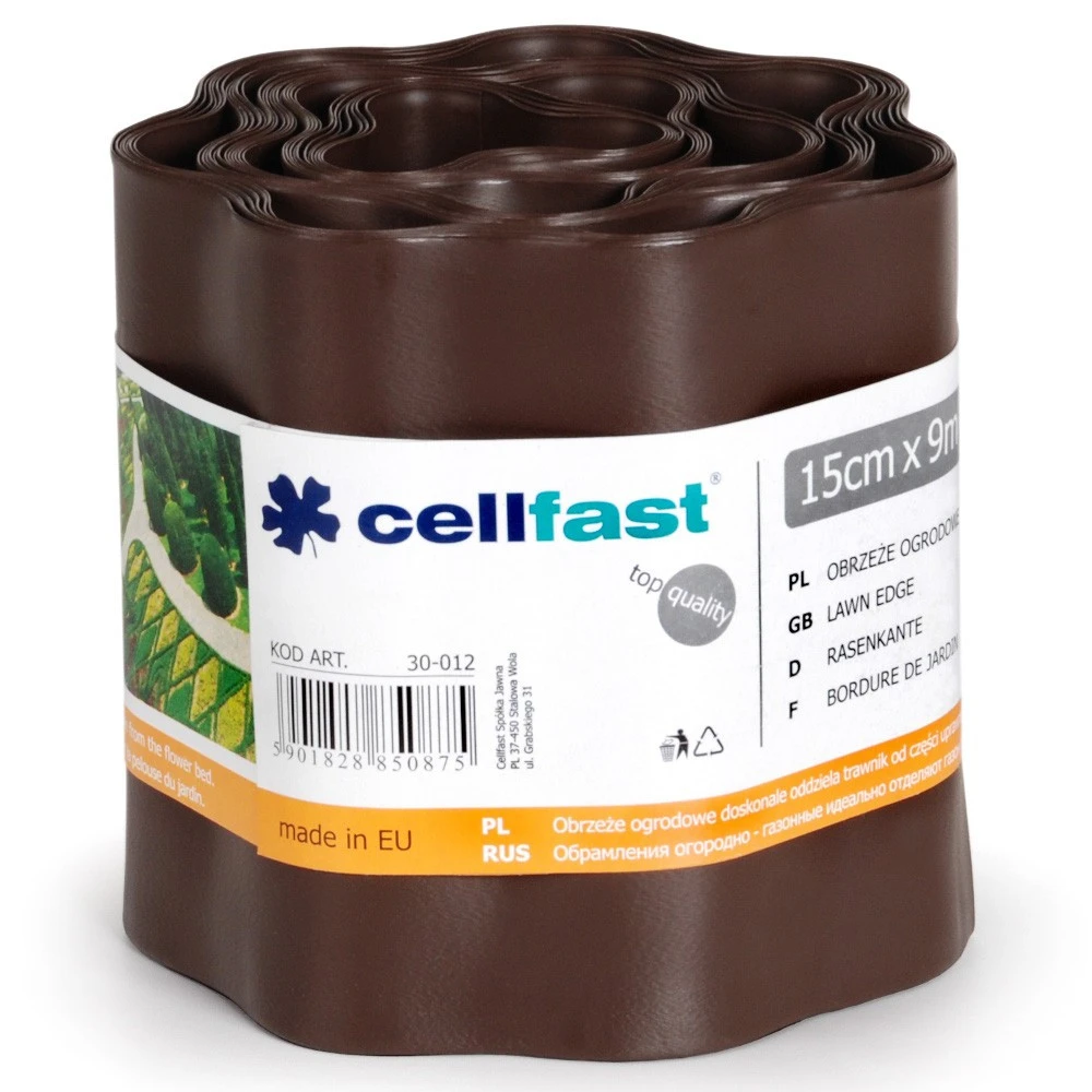 Cellfast Rasenkante Wellig In Braun 10 Cm 3 Cellfast Rasenkante Wellig In Braun 10 Cm
