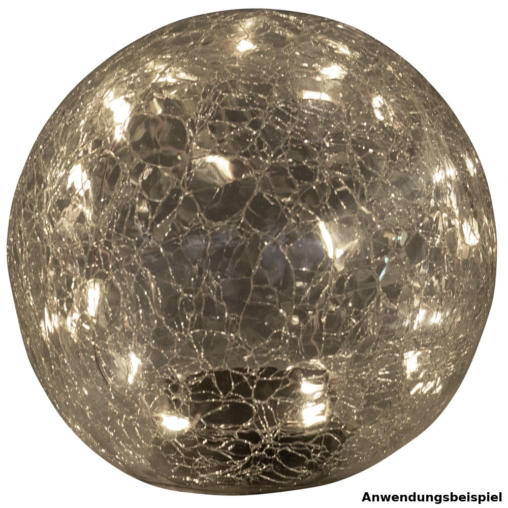 LED-Solarkugelleuchte Ø 20 Cm Mit Crashglas, 20 LED 4 LED-Solarkugelleuchte Ø 20 Cm Mit Crashglas, 20 LED – Bild 2