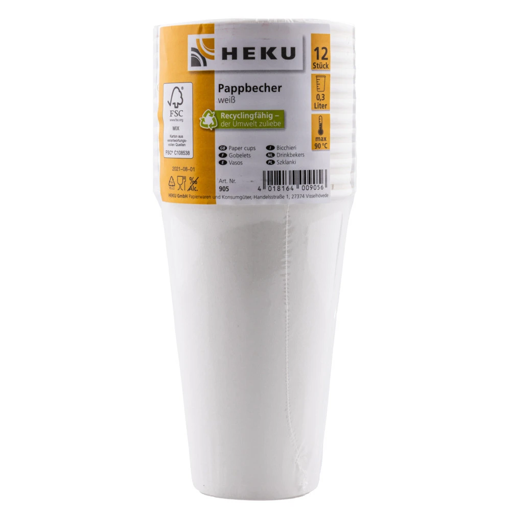 Pappbecher 12 Stück Je 300 Ml 3 Pappbecher 12 Stück Je 300 Ml