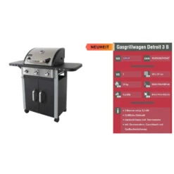 Gasgrillwagen Detroit 3B, 9,6 KW, 113 X 51 X 109 Cm -Prosper Garten Geschaft 2Qg9nhkwdl1x8Zw 1280x1280