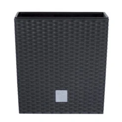 Prosperplast Blumentopf Anthrazit Rato Low 26,2 X 26,2 Cm Mit Einsatz