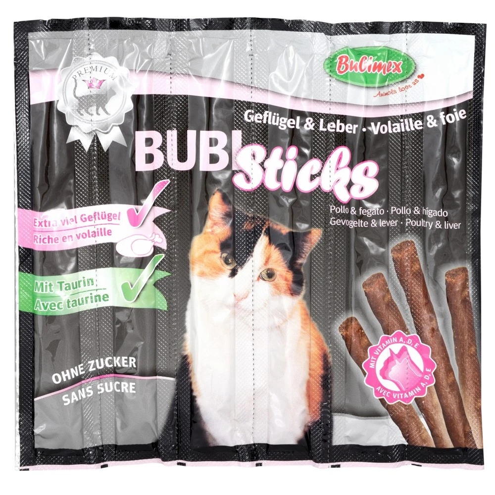 Katzensticks 6 Stück Mit Geflügel Und Leber 3 Katzensticks 6 Stück Mit Geflügel Und Leber