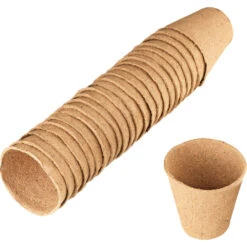 Anzuchttöpfe 6 X 6 Cm Rund, 24 Stück, Papier