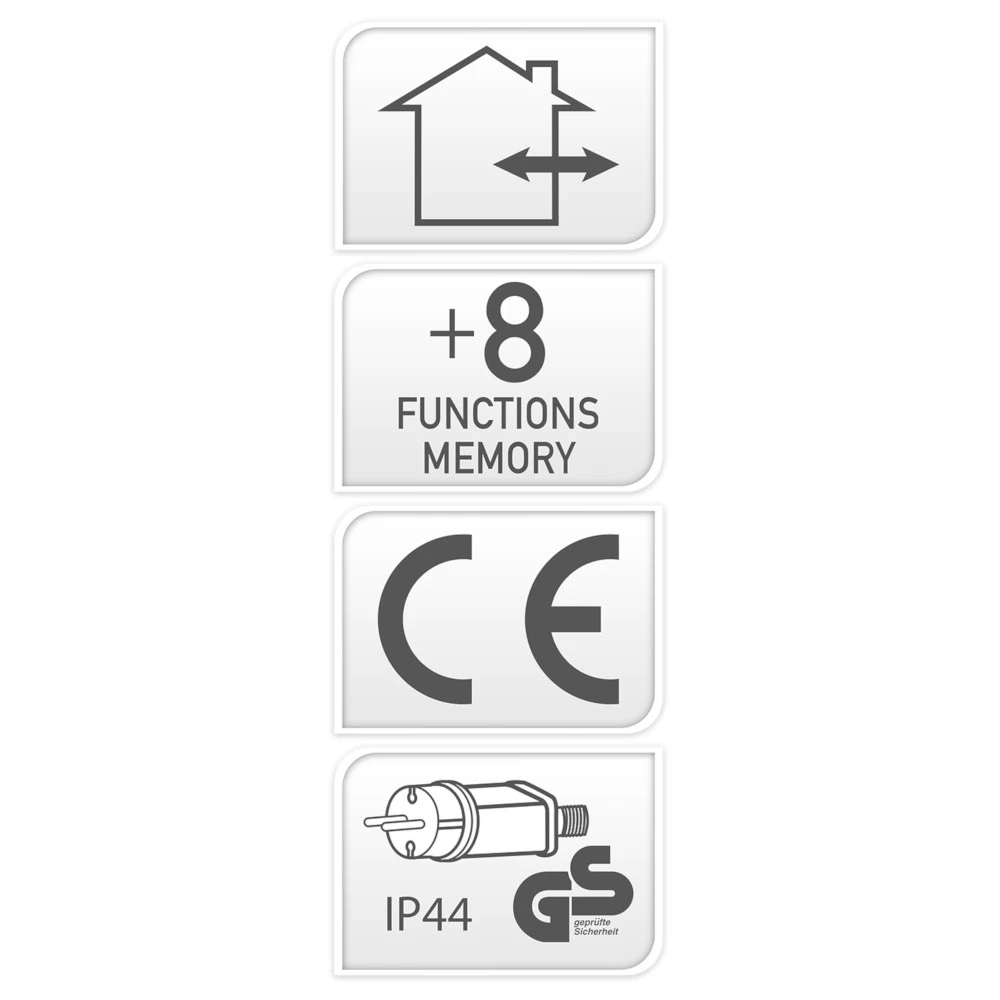 LED-Lichterkette Mit 180 Kaltweißem Und Buntem LEDs, 8 Funktionen Und Timer 4 LED-Lichterkette Mit 180 Kaltweißem Und Buntem LEDs, 8 Funktionen Und Timer – Bild 2