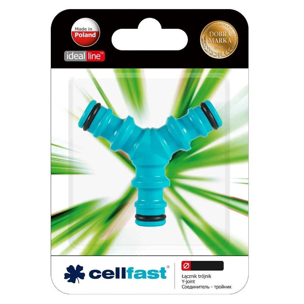 Cellfast 3-Wege Kupplung Anschluss-Stück Aus Blauem Kunststoff 3 Cellfast 3-Wege Kupplung Anschluss-Stück Aus Blauem Kunststoff