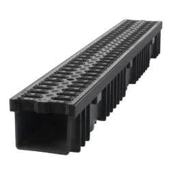 Linienentwässerung 1000x130x105 Mm Aus Kunststoff Schwarz