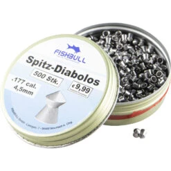 Spitz-Diabolo 4,5 Mm 500 Stück Cal.177 Luftgewehr-Munition 5 Spitz-Diabolo 4,5 Mm 500 Stück Cal.177 Luftgewehr-Munition -Prosper Garten Geschaft 4047058016269 210150003 Fishbull Spitz Diabolos 500 Stk 1 1000 jpg 1280x1280
