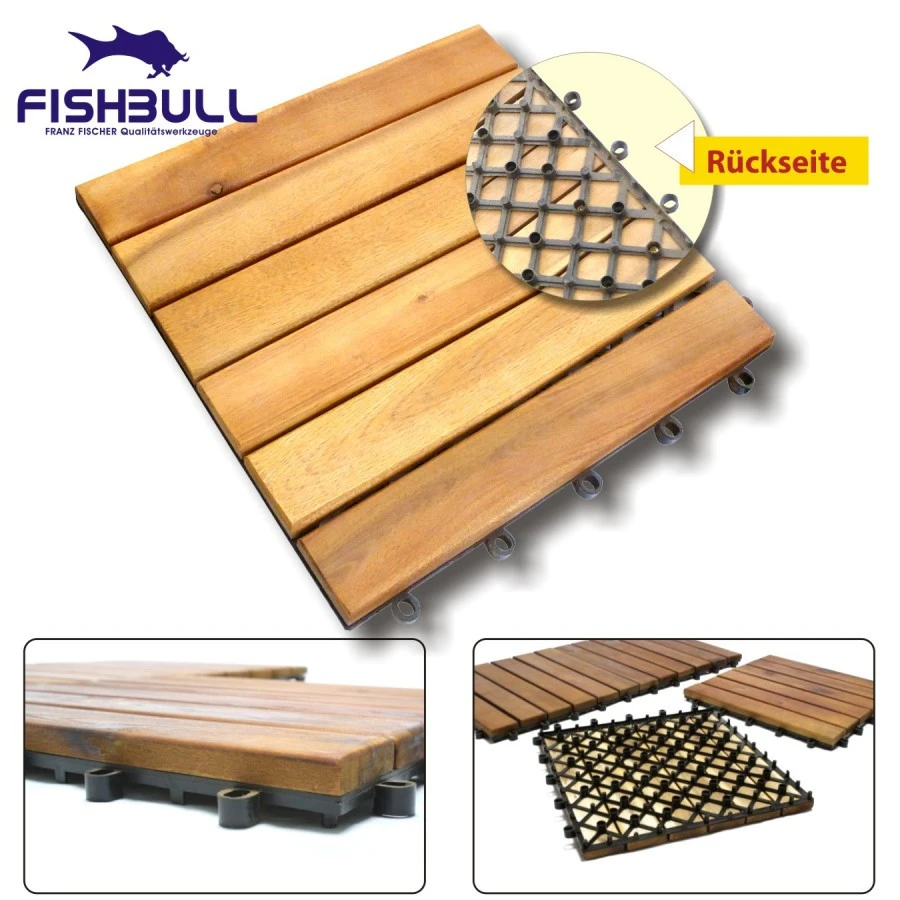 Fishbull Akazien Holzfliese 30x30 Cm 3 Fishbull Akazien Holzfliese 30x30 Cm