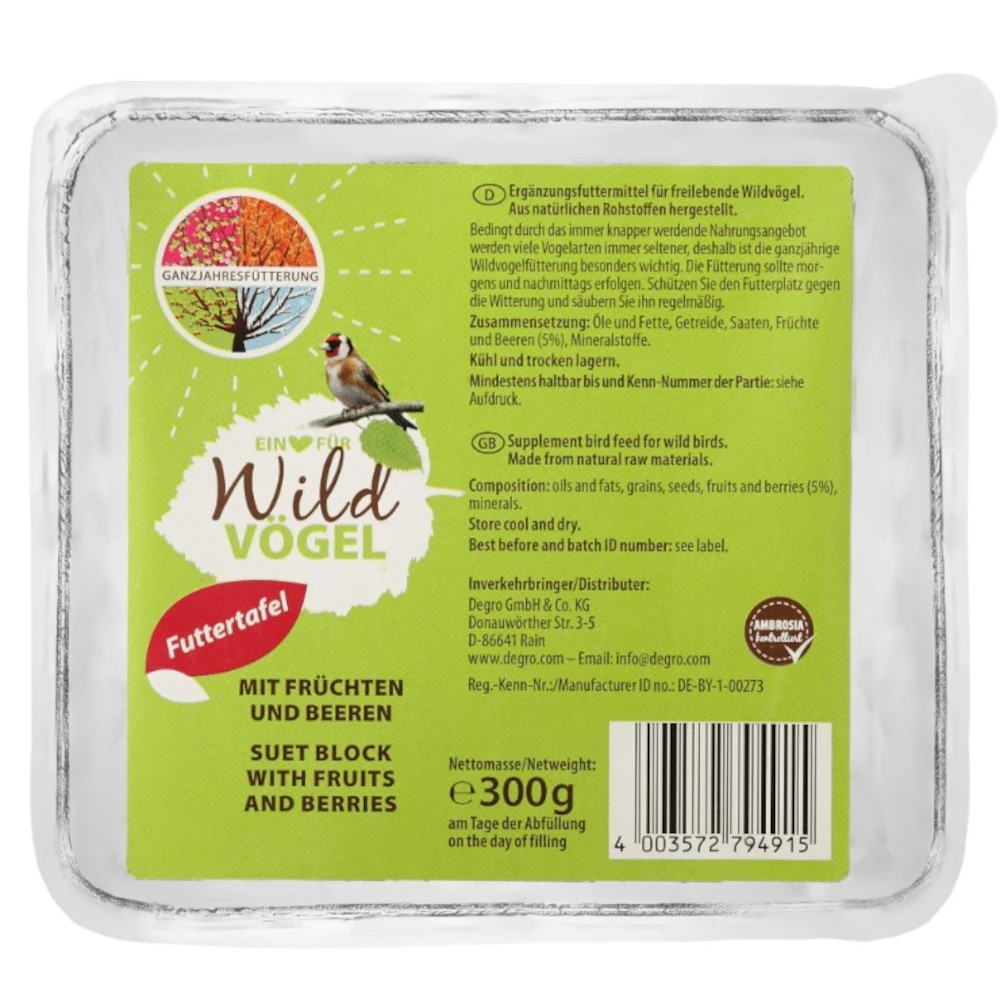 Vogelfutter Buffet Mit Früchten Und Beeren 300 G 3 Vogelfutter Buffet Mit Früchten Und Beeren 300 G