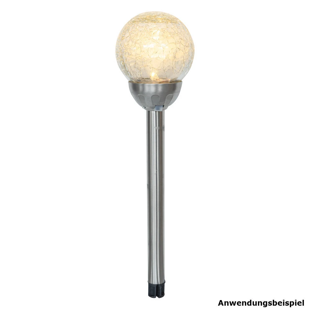 LED Solarleuchte Ø 10 Cm Farbwechselnd Aus Glas 4 LED Solarleuchte Ø 10 Cm Farbwechselnd Aus Glas – Bild 2