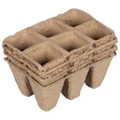 Anzuchttöpfe 4 Stück, Mit Je 6 Fächern, Papier