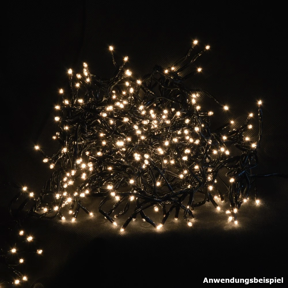 Cluster LED-Lichterkette 7,5 M Mit 768 LEDs Warmweiß 3 Cluster LED-Lichterkette 7,5 M Mit 768 LEDs Warmweiß