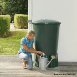 Regentonne Rund Mit 310 Liter Fassungsvermögen In Grün, Inklusive Deckel Und Auslaufhahn -Prosper Garten Geschaft 9k5pMuViFGzyY81 1280x1280