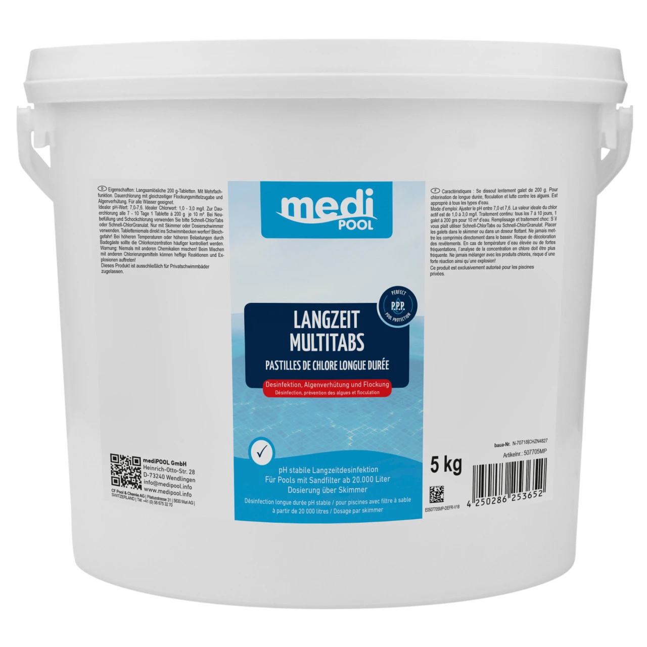 MediPool Langzeit Multi-Tabs 200g In 5kg Eimer Zur Poolreinigung 3 MediPool Langzeit Multi-Tabs 200g In 5kg Eimer Zur Poolreinigung