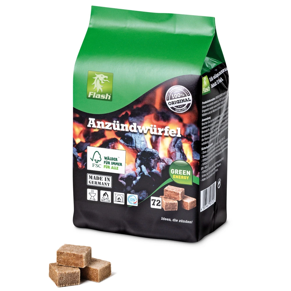 Grillanzünder 72 Stück, Würfel Feueranzünder 3 Grillanzünder 72 Stück, Würfel Feueranzünder