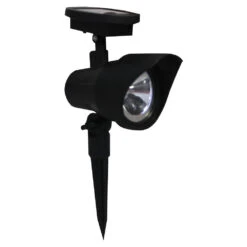 LED-Solarstrahler Aus Kunststoff In Schwarz