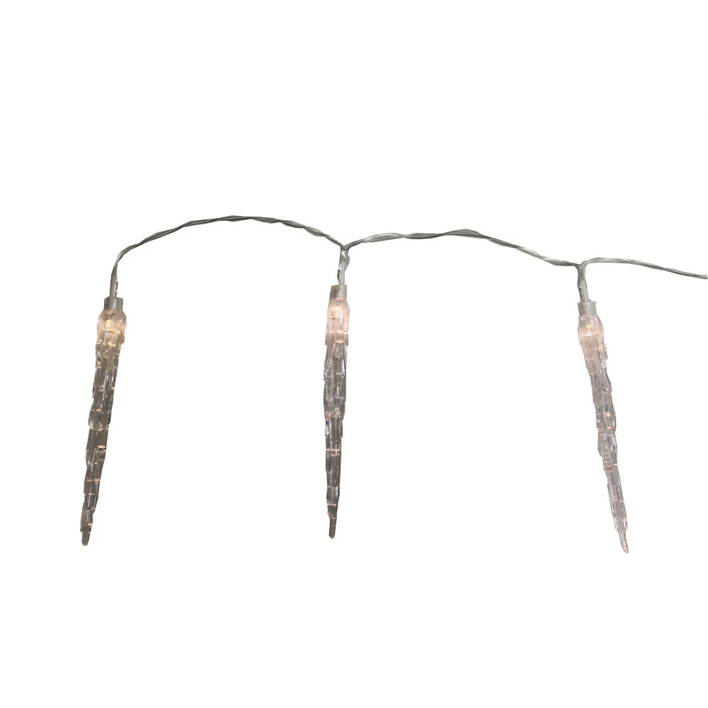 LED-Lichtervorhang Batteriebetrieben Mit 20 Eiszapfen 3 LED-Lichtervorhang Batteriebetrieben Mit 20 Eiszapfen