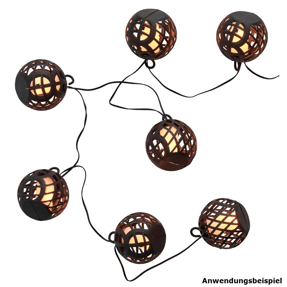 Solar-Lichterkette 2 M Mit 8 Laternen Und LEDs 4 Solar-Lichterkette 2 M Mit 8 Laternen Und LEDs – Bild 2